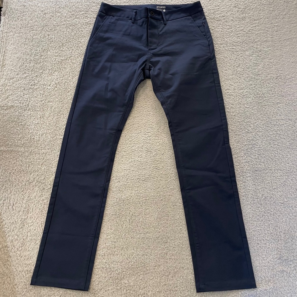 Giro Mobility Chino Pants Mens 33x32 Navy Stretch Cycling Commuter Twill Trouser